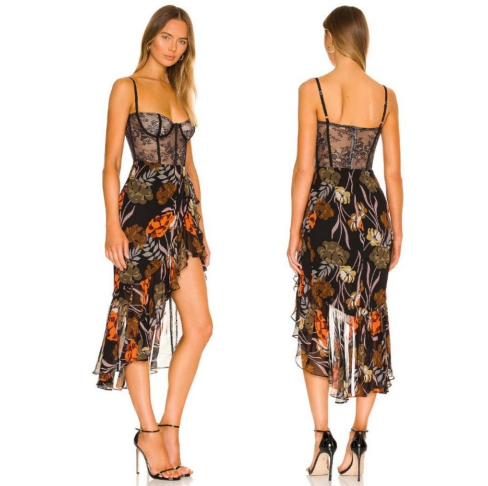 NWT KATIE MAY DRESS Take a Sip in Black 70's Style Size S.